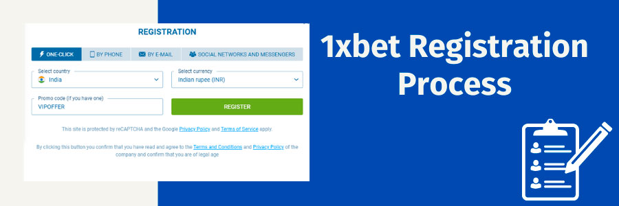 1xbet Registration Process